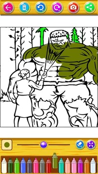 Coloring Pages for The incredible Hulk游戲截圖4