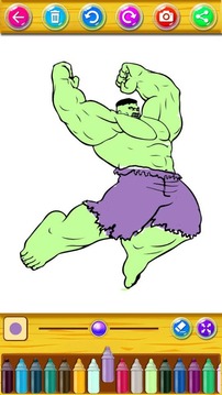 Coloring Pages for The incredible Hulk游戲截圖1