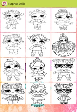 Surprise Dolls LOL Coloring book游戲截圖4