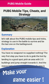 Guide for PUBG Mobile : Tips And Strategy游戲截圖3