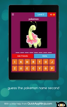 Guess the Pokemon Name Second Generation游戲截圖4