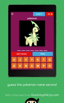 Guess the Pokemon Name Second Generation游戲截圖5