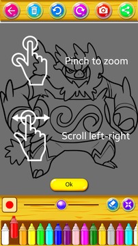 coloring pokemo types of pikachu fans游戲截圖4