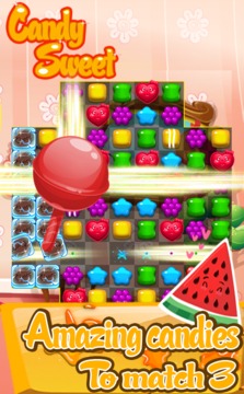 candy sweet saga match-3游戲截圖4