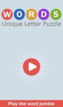 WORDS Unique Letter Puzzle游戏截图1