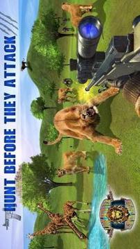 獅子獵人狙擊手Safari - 動(dòng)物狩獵游戲游戲截圖2