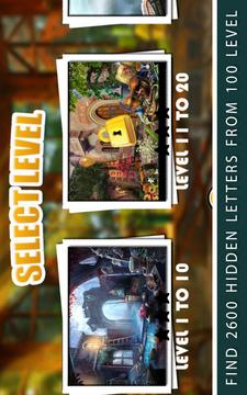 Hidden Letters 100 Level : Hidden Objects Game游戲截圖2