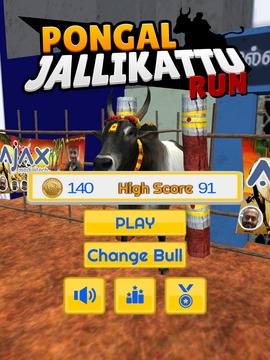 Pongal Jallikattu Run游戲截圖1