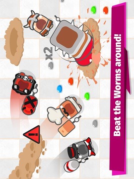 Smashers.io Foes in Worms Land游戲截圖3
