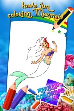 Princess Mermaid Coloring Game游戲截圖3