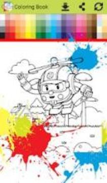 Coloring book : Robot Car Police游戲截圖2