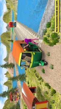 City Tuk Tuk Rickshaw: Mountain Climber游戲截圖4