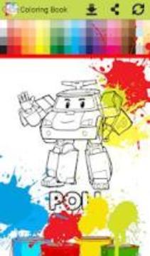 Coloring book : Robot Car Police游戲截圖3