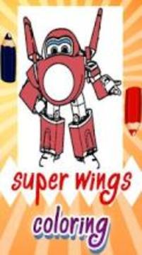 Super Wings Coloring Book游戲截圖2