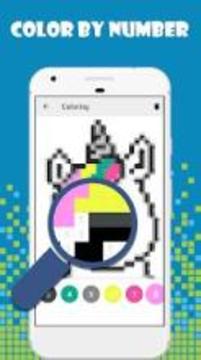 Pixel Unicorn - Sandbox Color by Number游戏截图3