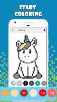 Pixel Unicorn - Sandbox Color by Number游戏截图4