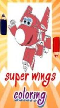 Super Wings Coloring Book游戲截圖3