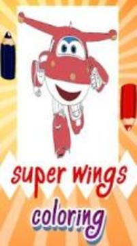 Super Wings Coloring Book游戲截圖1
