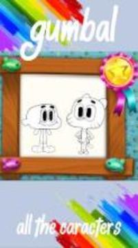 Gumballl Coloring Book游戲截圖2