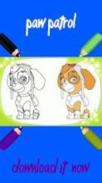 Coloring Book for Paw Patrol Game游戲截圖1