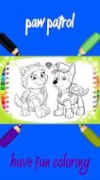 Coloring Book for Paw Patrol Game游戲截圖2