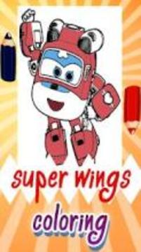 Super Wings Coloring Book游戲截圖4