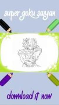Hero Goku Saiyan Coloring Book游戲截圖1