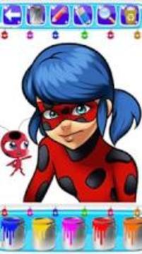 coloring ladybug et chat noir miraculou游戲截圖5