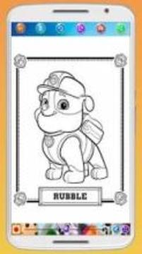 Paw Puppy Patrol Coloring Book游戲截圖4