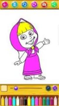 Coloring book for Masha and the Bear游戲截圖2