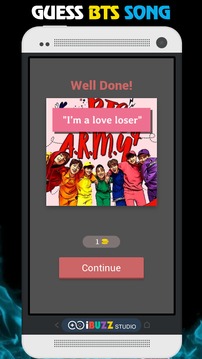 Guess BTS Title Songs by English phrase Quiz Game游戲截圖4