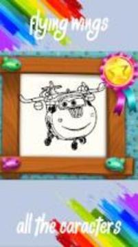 Super Wings Coloring Page游戲截圖3