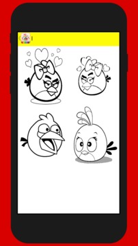 Coloring Angry Bird for Kids游戲截圖1