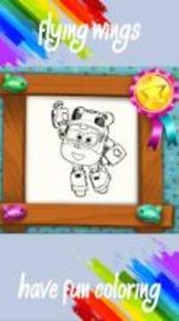 Super Wings Coloring Page游戲截圖1