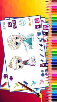 coloriage de la reine des neiges游戲截圖2