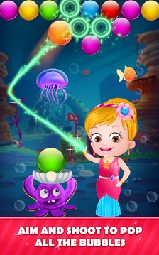 Little Mermaid Bubble Shooter游戲截圖3