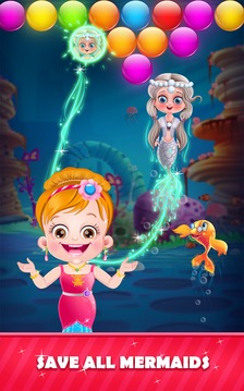 Little Mermaid Bubble Shooter游戲截圖2