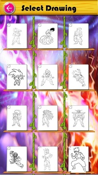Learn to color Dragon Ball游戲截圖1