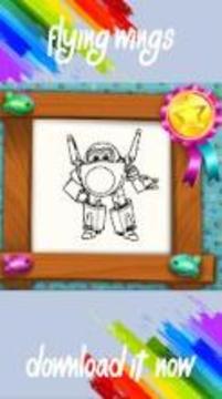 Super Wings Coloring Page游戲截圖2