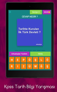 KPSS TARİH BİLGİ YARIŞMASI游戏截图1