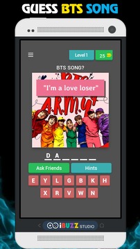 Guess BTS Title Songs by English phrase Quiz Game游戲截圖5