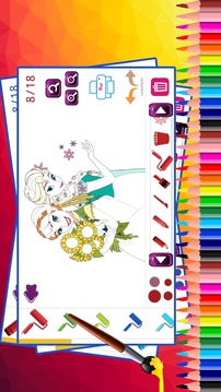 coloriage de la reine des neiges游戲截圖3