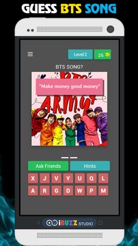 Guess BTS Title Songs by English phrase Quiz Game游戲截圖1