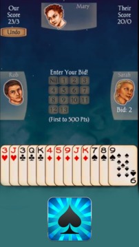 Spades Classic Plus : Free Offline Card Game游戲截圖1
