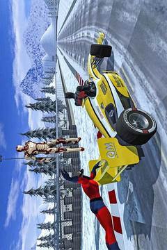 Superhero Tricky Car Stunts and Drift Rider游戲截圖1