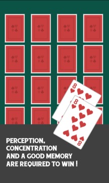 Concentration Free Card Game游戲截圖1