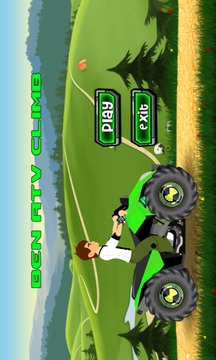 Super Ben Alien Quad Hill Racing - Atv climb top游戲截圖2