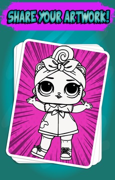 Coloring Pages for LOL Dolls游戲截圖1