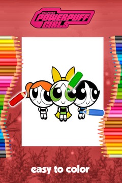 Power Girls Coloring Game游戲截圖4