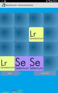 MemGame 03 - Chemical Elements游戲截圖2